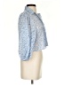 Zara Blue 3/4 Sleeve Button-Down Shirt Size XS - photo 4