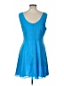 Soprano 100% Polyester Solid Blue Casual Dress Size L - photo 2