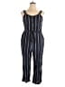Ava & Viv Stripes Blue Jumpsuit Size 1X - photo 1