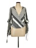 GB 100% Polyester Silver 3/4 Sleeve Blouse Size L - photo 1