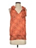 Marina Luna 100% Polyester Orange Sleeveless Blouse Size S - photo 1