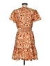 Mila Mae 100% Polyester Animal Print Orange Casual Dress Size M - photo 2