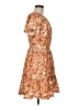 Mila Mae 100% Polyester Animal Print Orange Casual Dress Size M - photo 4