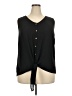 Papermoon 100% Polyester Black Sleeveless Blouse Size 2X - photo 1