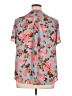 Torrid 100% Polyester Floral Blue Short Sleeve Blouse Size 1X Plus (1) - photo 2