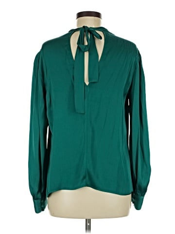 Milly Long Sleeve Silk Top (view 2)
