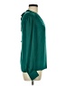 Milly Green Long Sleeve Silk Top Size 6 - photo 4