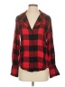 Paige 100% Viscose Plaid Red 3/4 Sleeve Button-Down Shirt Size XS - photo 1