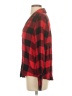 Paige 100% Viscose Plaid Red 3/4 Sleeve Button-Down Shirt Size XS - photo 5