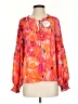 Desert Rose 100% Polyester Orange Long Sleeve Blouse Size S - photo 1