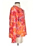 Desert Rose 100% Polyester Orange Long Sleeve Blouse Size S - photo 4