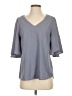 Andree by UNIT 100% Polyester Gray 3/4 Sleeve Blouse Size S - photo 1