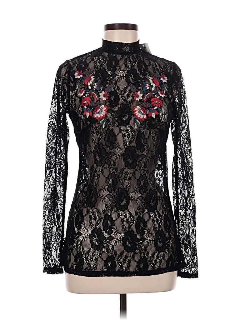 Lane Bryant Long Sleeve Blouse In Black