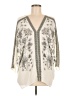 Unbranded 100% Polyester Floral Ivory 3/4 Sleeve Blouse Size Med - photo 1