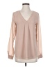 Naked Zebra 100% Polyester Tan Long Sleeve Blouse Size S - photo 1