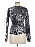 VERTIGO Animal Print Silver Black Silk Pullover Sweater Size M (estimated) - photo 2