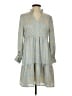 Karlie 100% Polyester Chevron-herringbone Blue Casual Dress Size S - photo 1