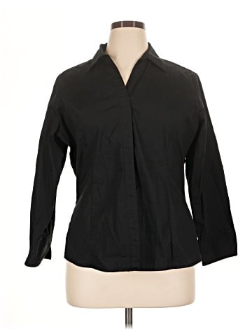 Riders by Lee 3/4 Sleeve Button-Down Shirt (view 1)