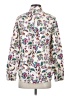 Talbots 100% Cotton Paisley Ivory Long Sleeve Blouse Size S - photo 2