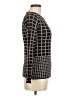 Carmen Carmen Marc Valvo Checkered-gingham Black Pullover Sweater Size M - photo 4