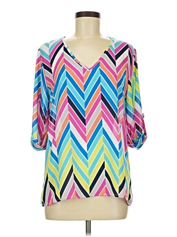 Buttons 3/4 Sleeve Blouse (view 1)