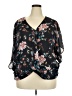 Umgee 100% Polyester Floral Black 3/4 Sleeve Blouse Size 2X - photo 1