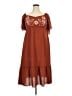 Assorted Brands 100% Polyester Brown Orange Casual Dress Size XL - photo 1