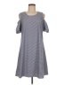 Espresso 100% Polyester Stripes Gray Casual Dress Size M - photo 1