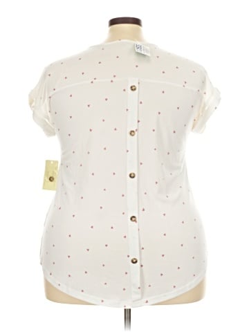Flower & Feather Short Sleeve Top (view 2)