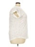 Flower & Feather Hearts Ivory Short Sleeve Top Size 2X - photo 4