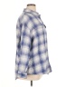 Old Navy 100% Cotton Plaid Blue 3/4 Sleeve Button-Down Shirt Size XL - photo 4