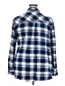 Love Potion Plaid Blue Long Sleeve Blouse Size 2X - photo 2