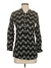 Utsa 100% Viscose Chevron-herringbone Gray Long Sleeve Blouse Size XS - photo 1