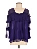 Uterque Purple 3/4 Sleeve Blouse Size S - photo 1