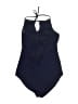 Athleta Solid Blue One Piece Swimsuit Size M - photo 2