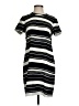 Adrienne Vittadini 100% Polyester Stripes Black Casual Dress Size 4 - photo 1