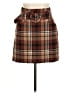 MNG Suit Plaid Brown Casual Skirt Size 6 - photo 1