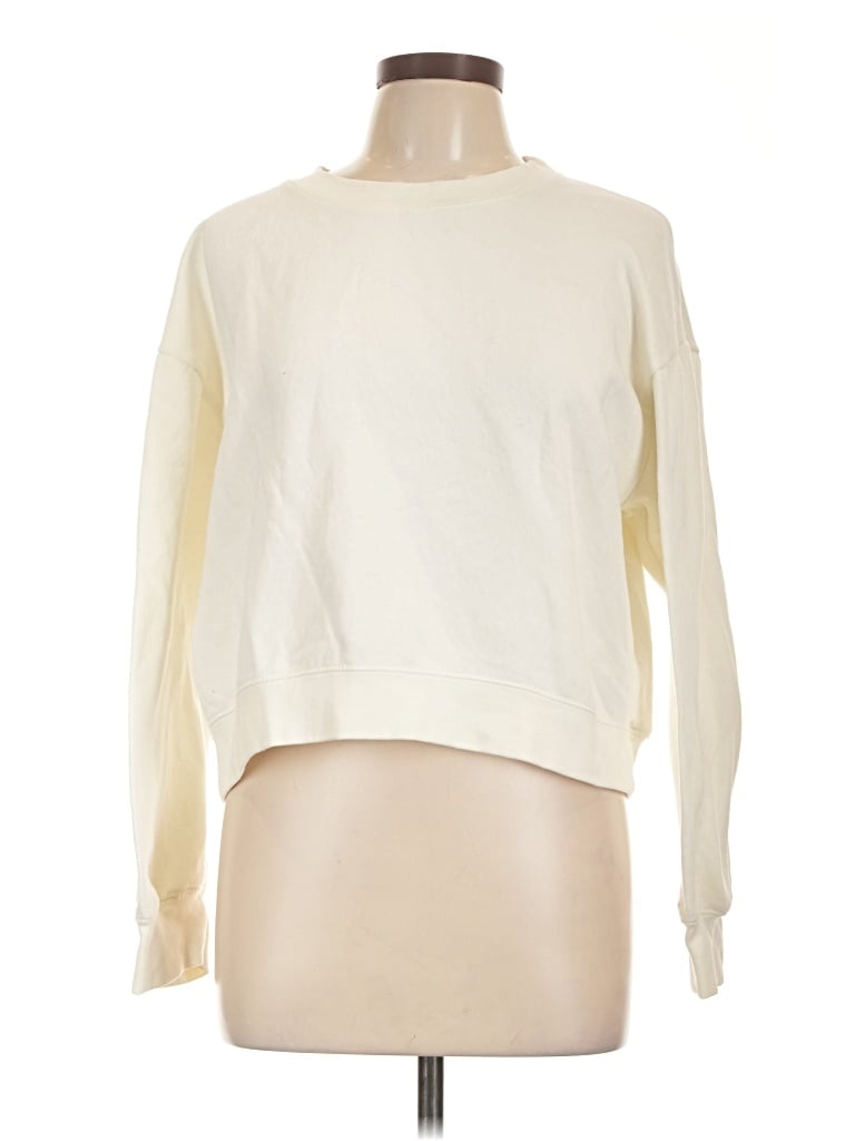 Pre-owned Zara Sweatshirt In Ivory