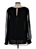Bisou Bisou 100% Polyester Black Long Sleeve Blouse Size L - photo 2