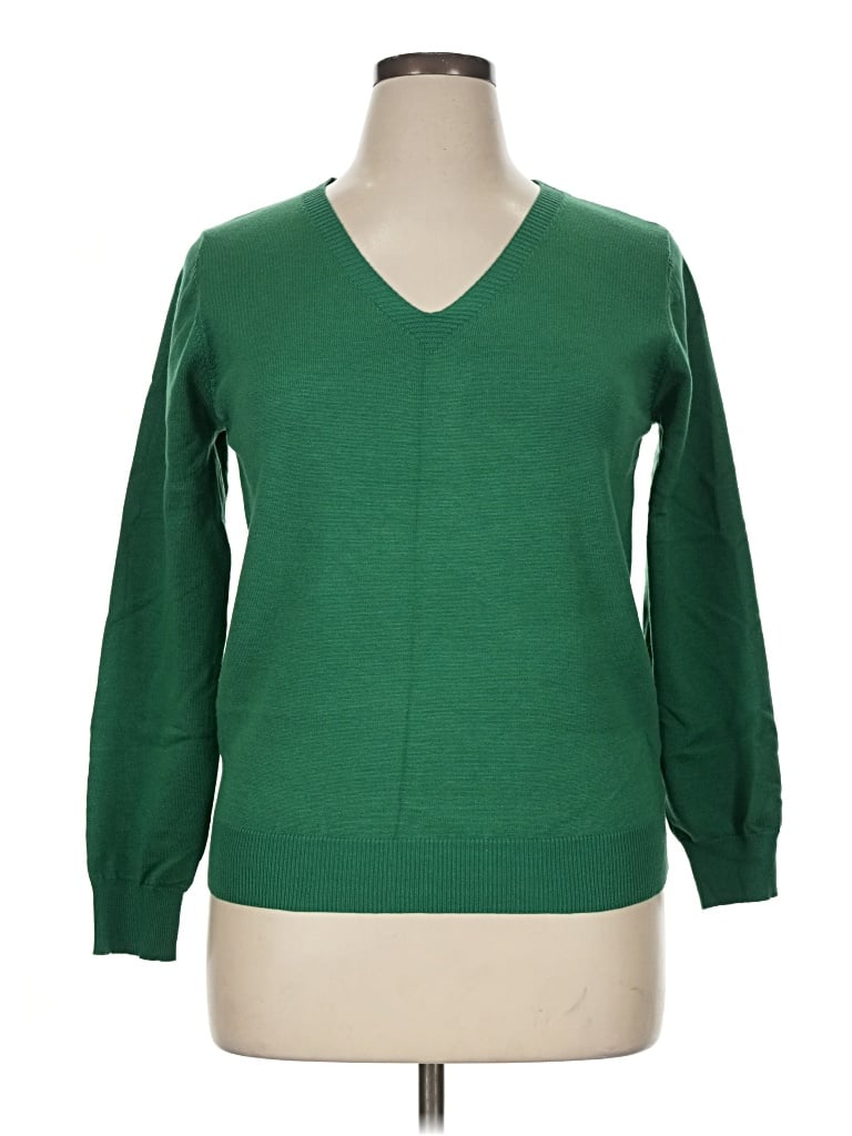 Pre-owned Shein Pullover Sweater In Green
