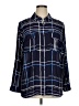 Apt. 9 100% Polyester Plaid Blue Long Sleeve Blouse Size 1X - photo 1
