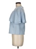 Love, Bonito 100% Polyester Blue Short Sleeve Blouse Size 6 - photo 5