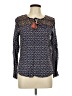 THML 100% Rayon Blue Long Sleeve Blouse Size L - photo 1