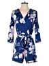 Yumi Kim 100% Polyester Print Blue Romper Size S - photo 1