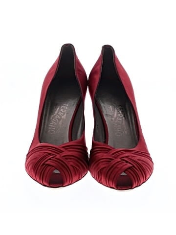 Salvatore Ferragamo Vintage Satin Heels (view 2)