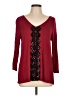 August Silk Burgundy 3/4 Sleeve Top Size L (estimated) - photo 1