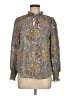 alex & lili 100% Polyester Floral Gray Long Sleeve Blouse Size M - photo 1