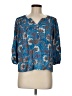 Westbound 100% Rayon Blue 3/4 Sleeve Blouse Size M - photo 1