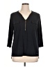 Ellen Tracy Black 3/4 Sleeve Top Size XL - photo 1