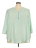 Torrid Green 3/4 Sleeve Blouse Size 3X Plus (3) - photo 1